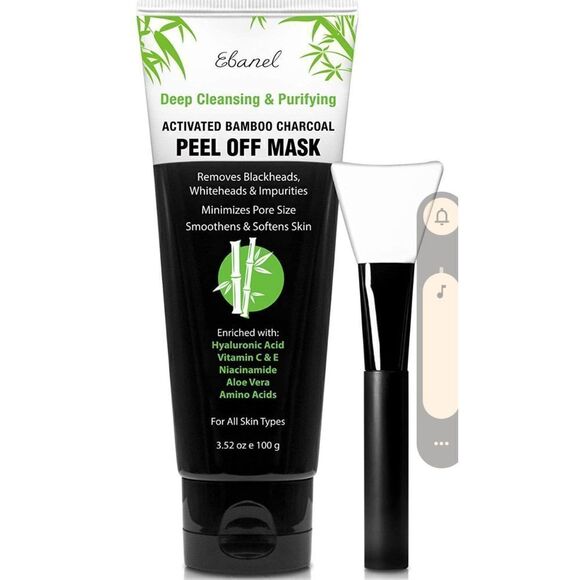 Charcoal Peel Mask w Application Brush. 3.52oz. NIP - Picture 1 of 6